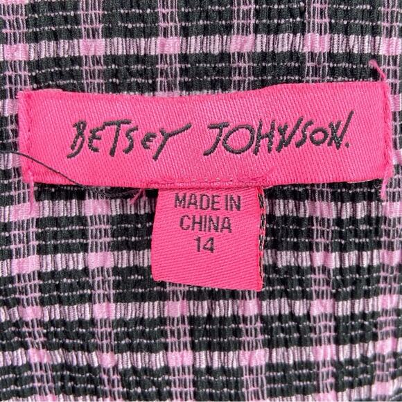 Betsey Johnson MAD ABOUT PLAID MINI DRESS‎ PINK 14 - Picture 7 of 9